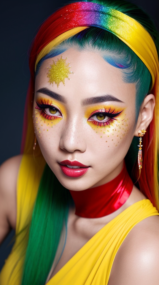 00054-2973469140-beautiful asian lady, freckles, brilliant glitter makeup, (red and blue and yellow and green and vitiligo skin_ 1.5), perfect se.png